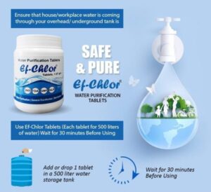 Ef-Chlor Advantages and Benefits of Water Purification Tablets For Household Tank, How Water Purification Tablets Work In Household Tank