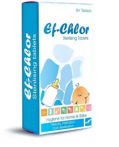 Ef-Chlor Baby Bottle Sterilizing Tablets