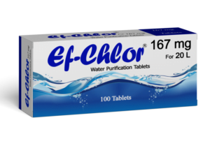 Ef-Chlor Best Water Purification Tablets For 20 Litres - 167mg NaDCC Tablet, Best Water Disinfectant Tablets, How Water Disinfectant Tablets Work
