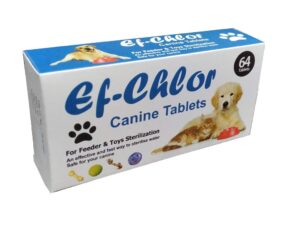 Ef-Chlor Canine Tablets For Feeder And Toys Sterilization, How to Use Ef-Chlor Canine Tablets, How Efchlor Canine Tablets Work - Features, Advantages and Benefits of Ef-Chlor Canine Tablets