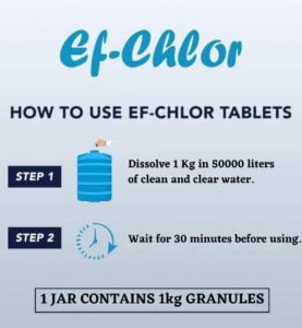 Ef-Chlor How Water Treatment Granules Work, How to Use NaDCC Water Purification Granules ( NaDCC Granules)