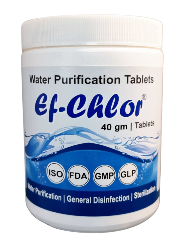 Ef-Chlor 40gm - Best Water Tank Treatment Tablets, Importance of Water Purification Tablets, Advantages and Benefits of Water Tank Treatment Tablets